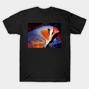 Zebra Finch Painted T-Shirt